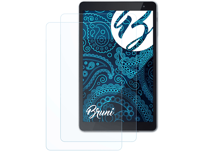 BRUNI 2x Basics-Clear Schutzfolie(für Vodafone Tab Prime 6)