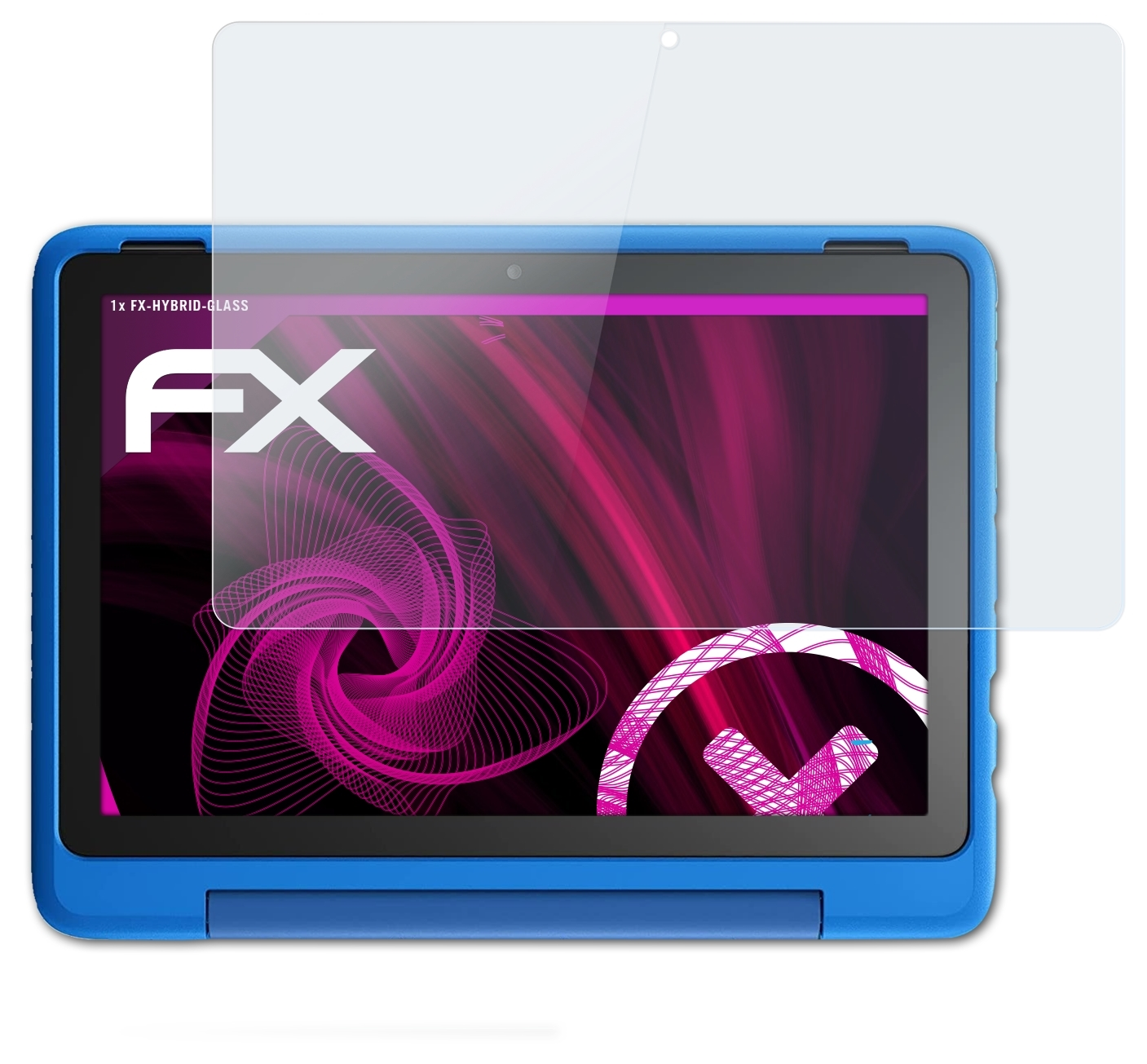 ATFOLIX FX-Hybrid-Glass Schutzglas(für Amazon Fire (2021)) Pro 10 HD Kids