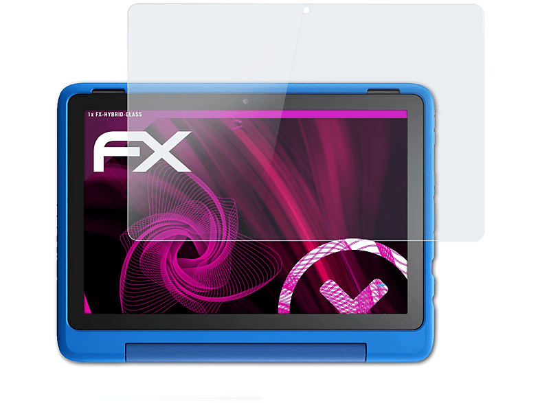 ATFOLIX FX-Hybrid-Glass Schutzglas(für Amazon Fire HD 10 Kids Pro (2021))