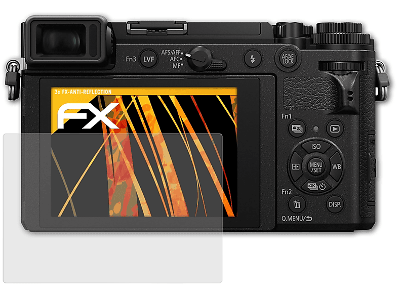 AtFoliX Glasfolie Für Panasonic Lumix DC-GX9 Displayfolie 9H Schutzpanzer