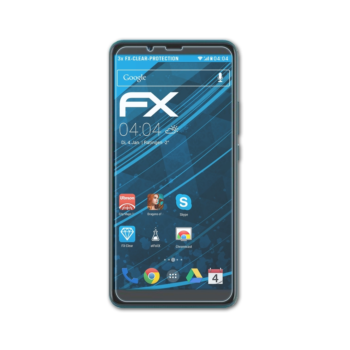 ATFOLIX 3x FX-Clear Displayschutz(für Cubot 9) Note