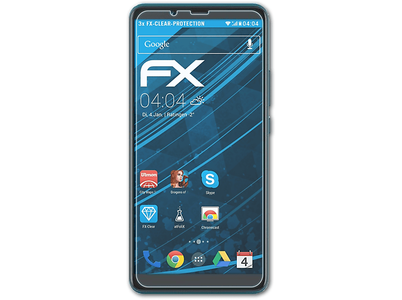 ATFOLIX 3x FX-Clear Displayschutz(für Cubot Note 9)