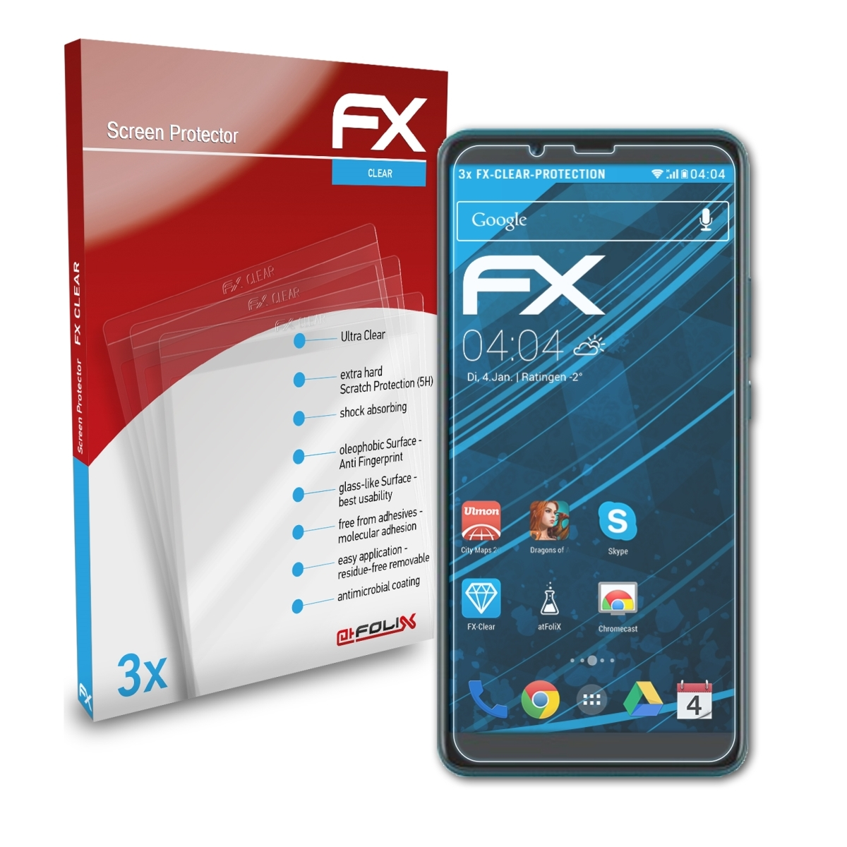 FX-Clear Displayschutz(für Note ATFOLIX 3x Cubot 9)