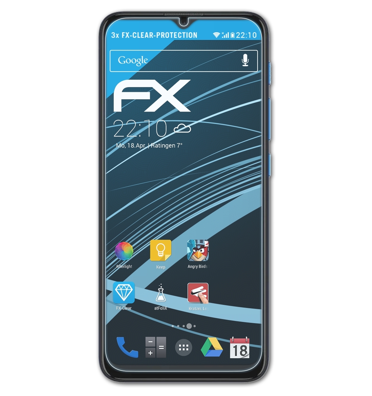 Displayschutz(für Motorola FX-Clear E7 ATFOLIX Moto Power) 3x