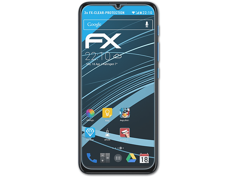 Displayschutz(für Motorola FX-Clear E7 ATFOLIX Moto Power) 3x