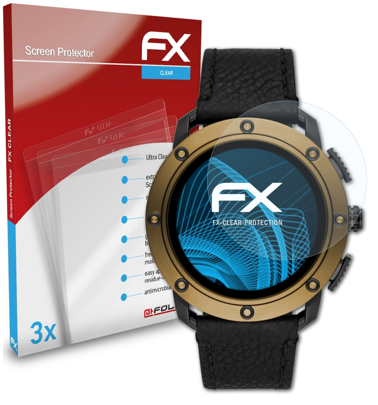 ATFOLIX 3x Axial) Displayschutz(für Diesel FX-Clear On
