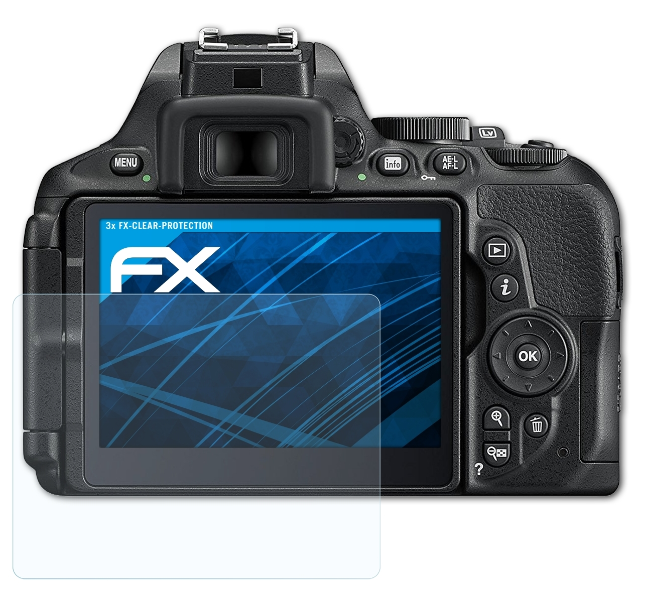 FX-Clear 3x D5600) Displayschutz(für ATFOLIX Nikon