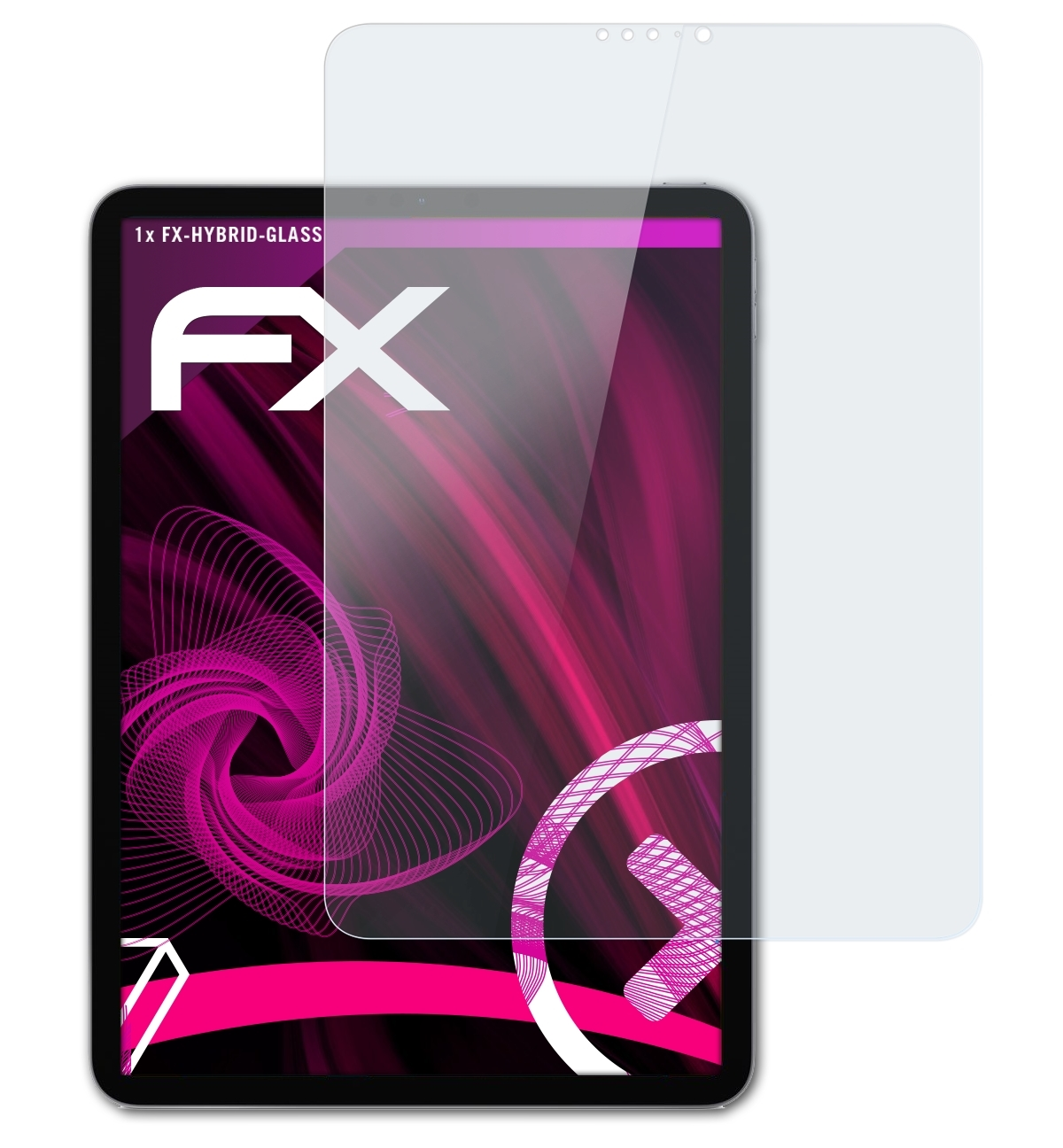 ATFOLIX 11 FX-Hybrid-Glass iPad (2018)) Pro Apple Schutzglas(für
