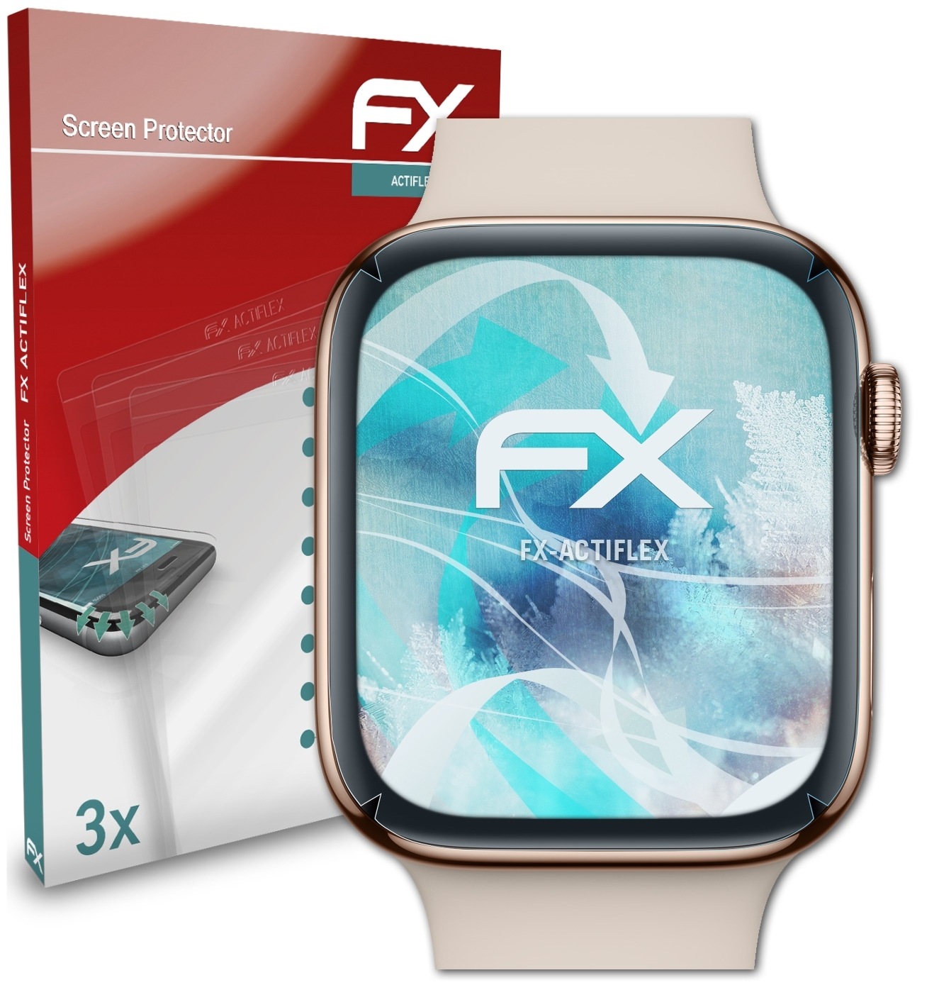ATFOLIX 3x FX-ActiFleX Displayschutz(für 40 (Series Apple 4)) mm Watch