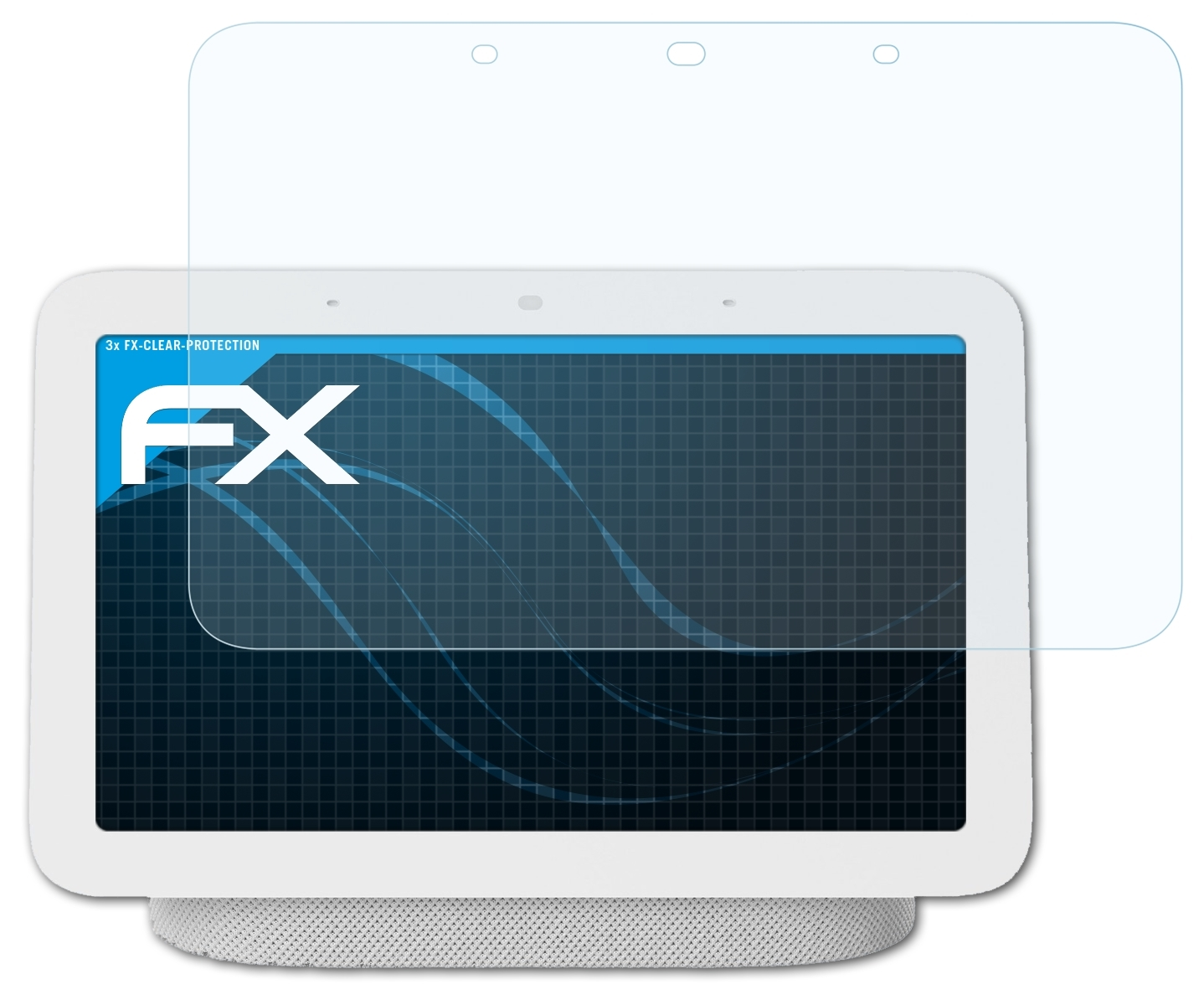 ATFOLIX 3x FX-Clear Displayschutz(für Google Generation)) (2. Nest Hub