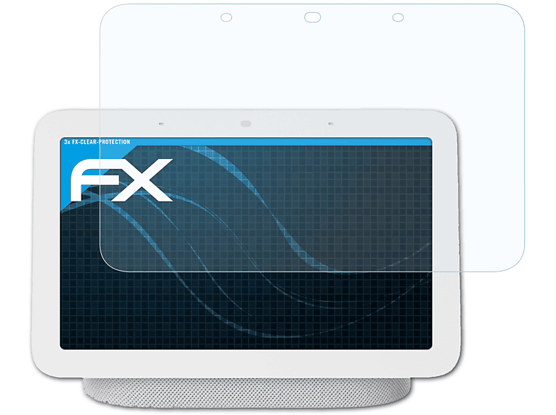 3x FX-Clear Displayschutz(für Nest Generation)) Hub Google ATFOLIX (2.