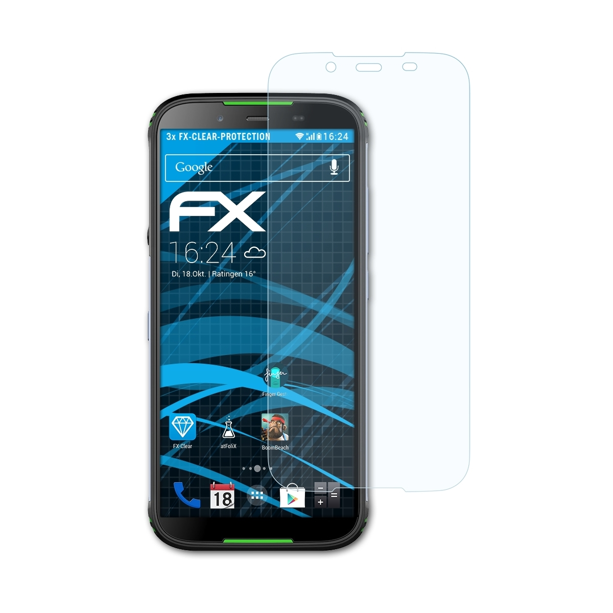 ATFOLIX 3x FX-Clear Displayschutz(für Homtom HT80)