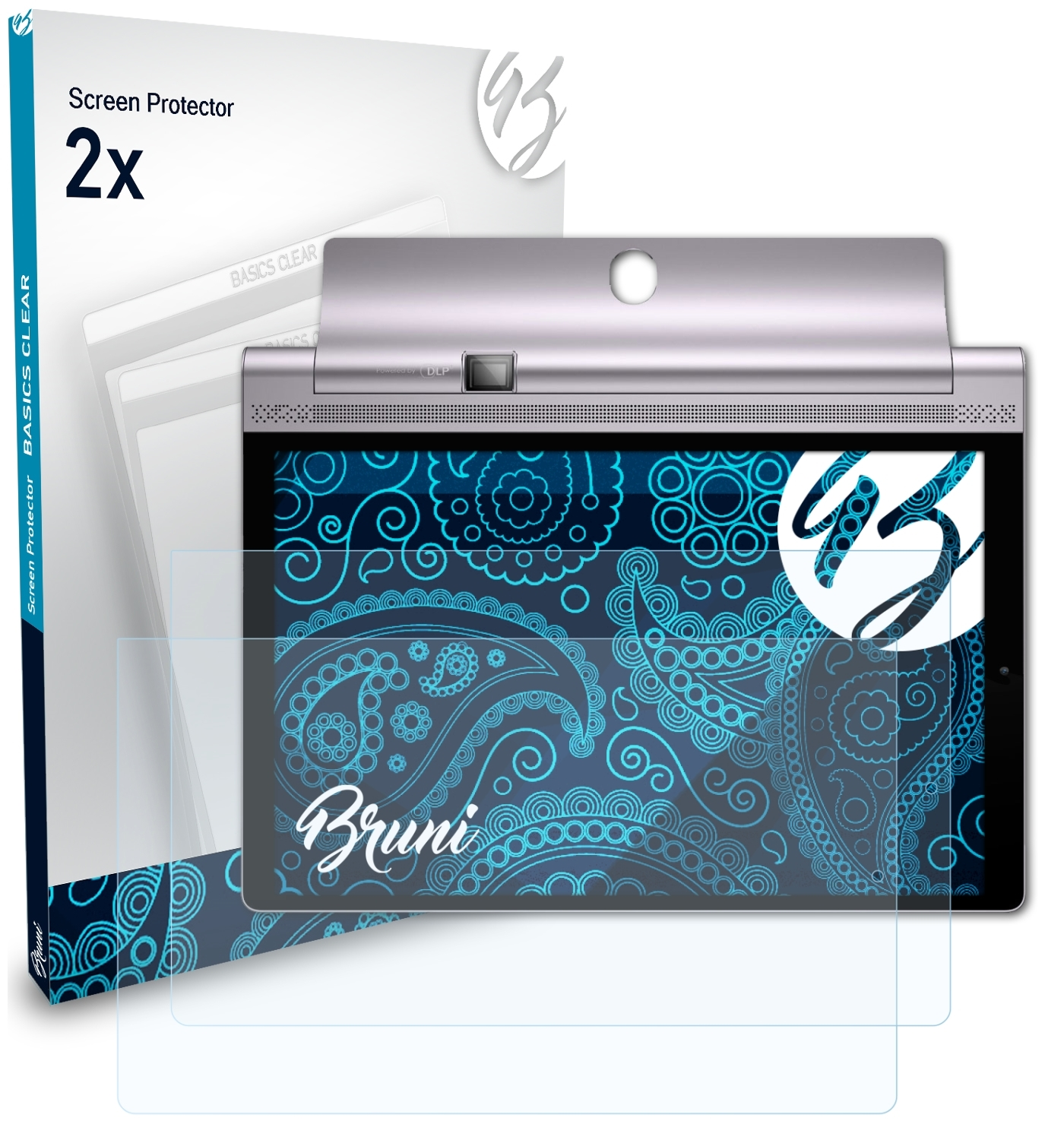 BRUNI 2x Yoga 3 Schutzfolie(für Pro Tab Basics-Clear Lenovo 10)
