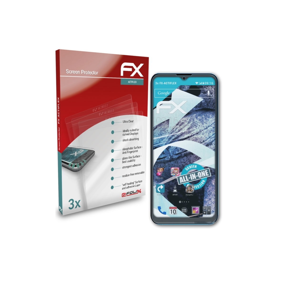 3x Pro) Gionee FX-ActiFleX P15 ATFOLIX Displayschutz(für