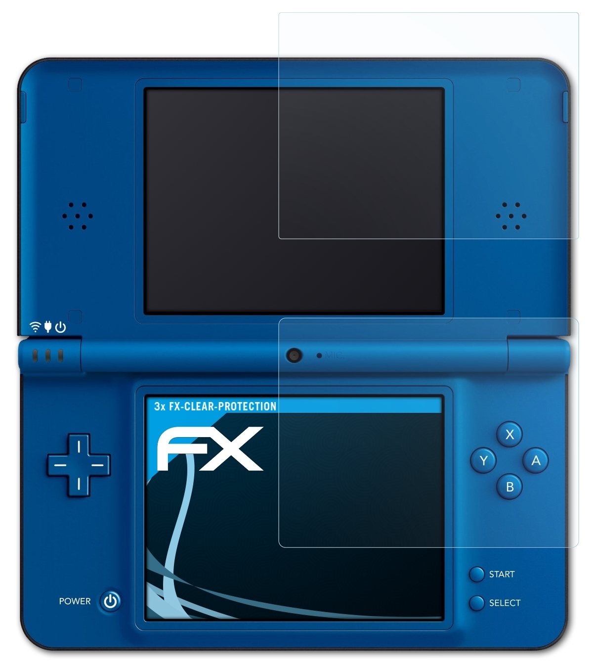 3x FX-Clear Nintendo DSi XL) ATFOLIX Displayschutz(für