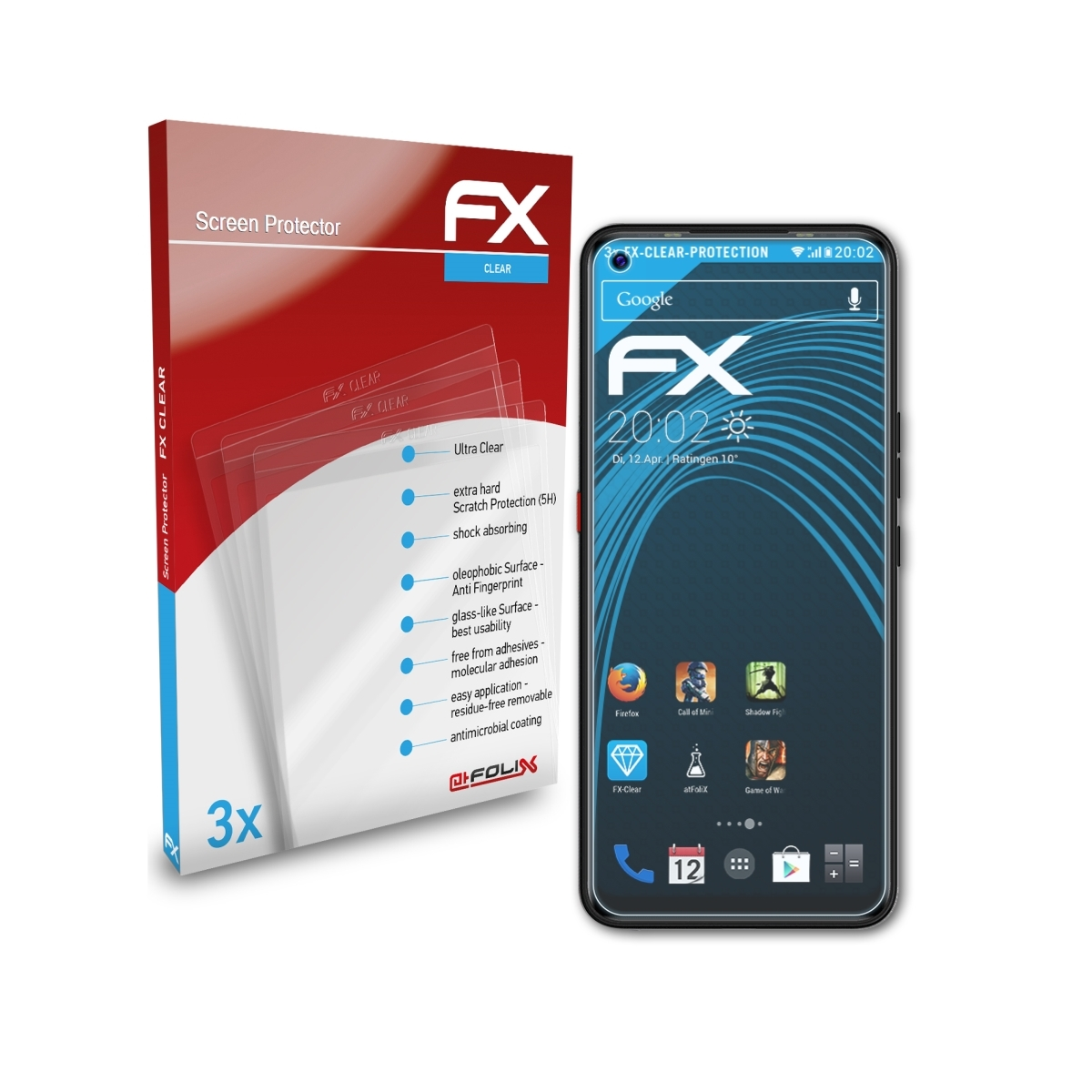 ATFOLIX 3x FX-Clear Displayschutz(für Pova) Tecno