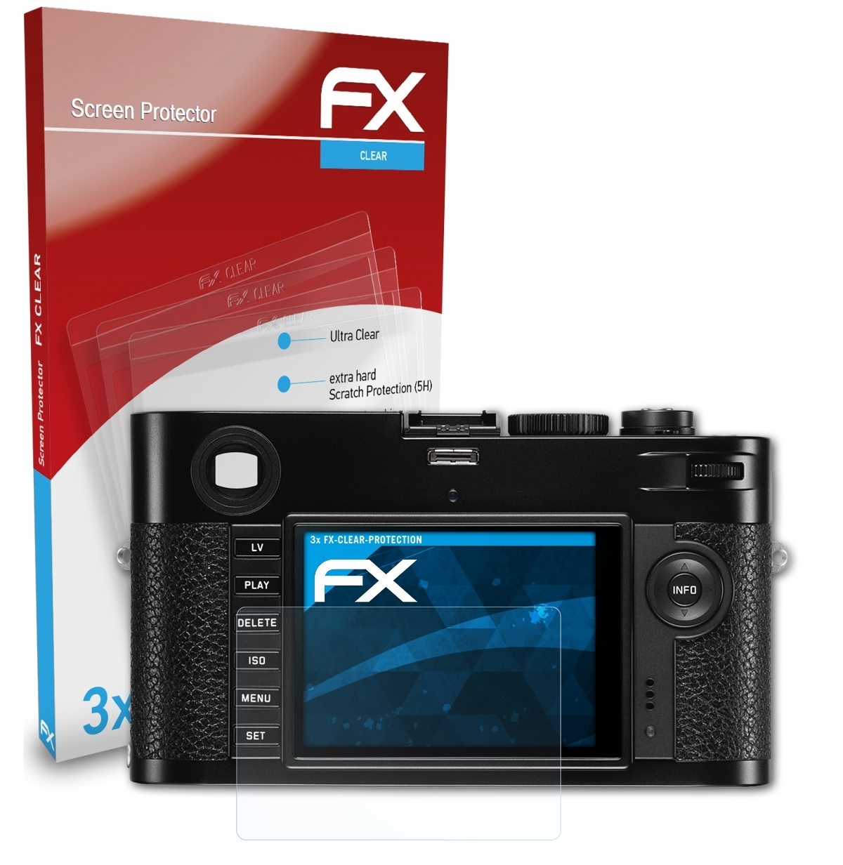 ATFOLIX 3x Leica (Typ 240)) M-P Displayschutz(für FX-Clear