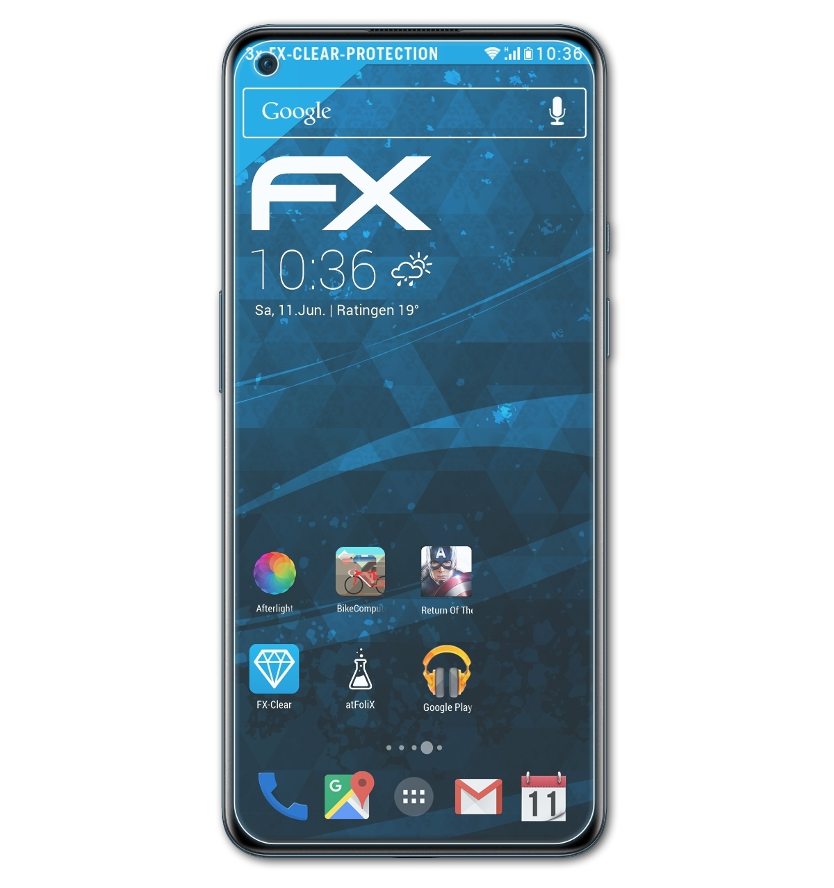 FX-Clear 9) Displayschutz(für ATFOLIX 3x OnePlus