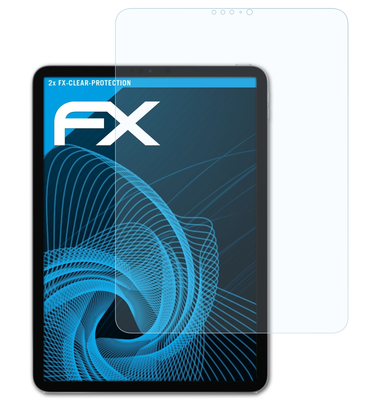 ATFOLIX 2x Pro FX-Clear iPad 11 Displayschutz(für Apple (2018))