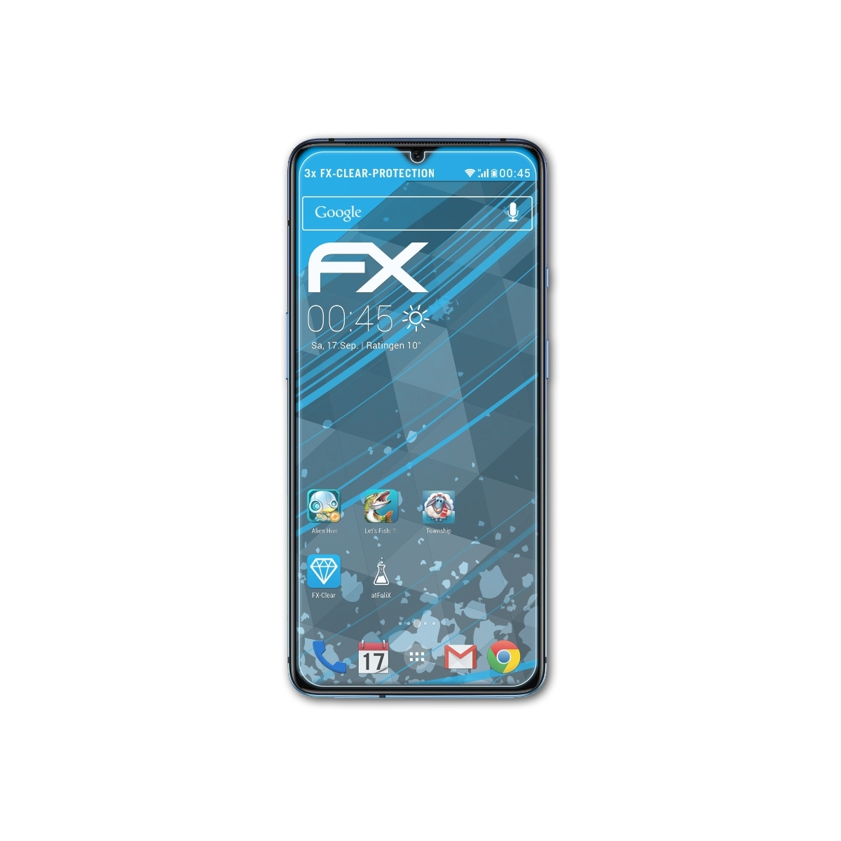ATFOLIX 3x 7T) OnePlus FX-Clear Displayschutz(für
