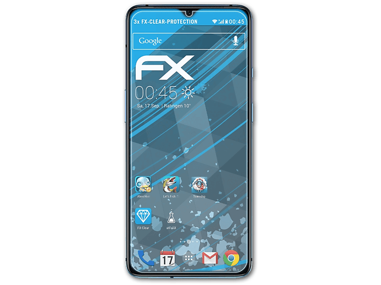 ATFOLIX 3x FX-Clear Displayschutz(für OnePlus 7T)