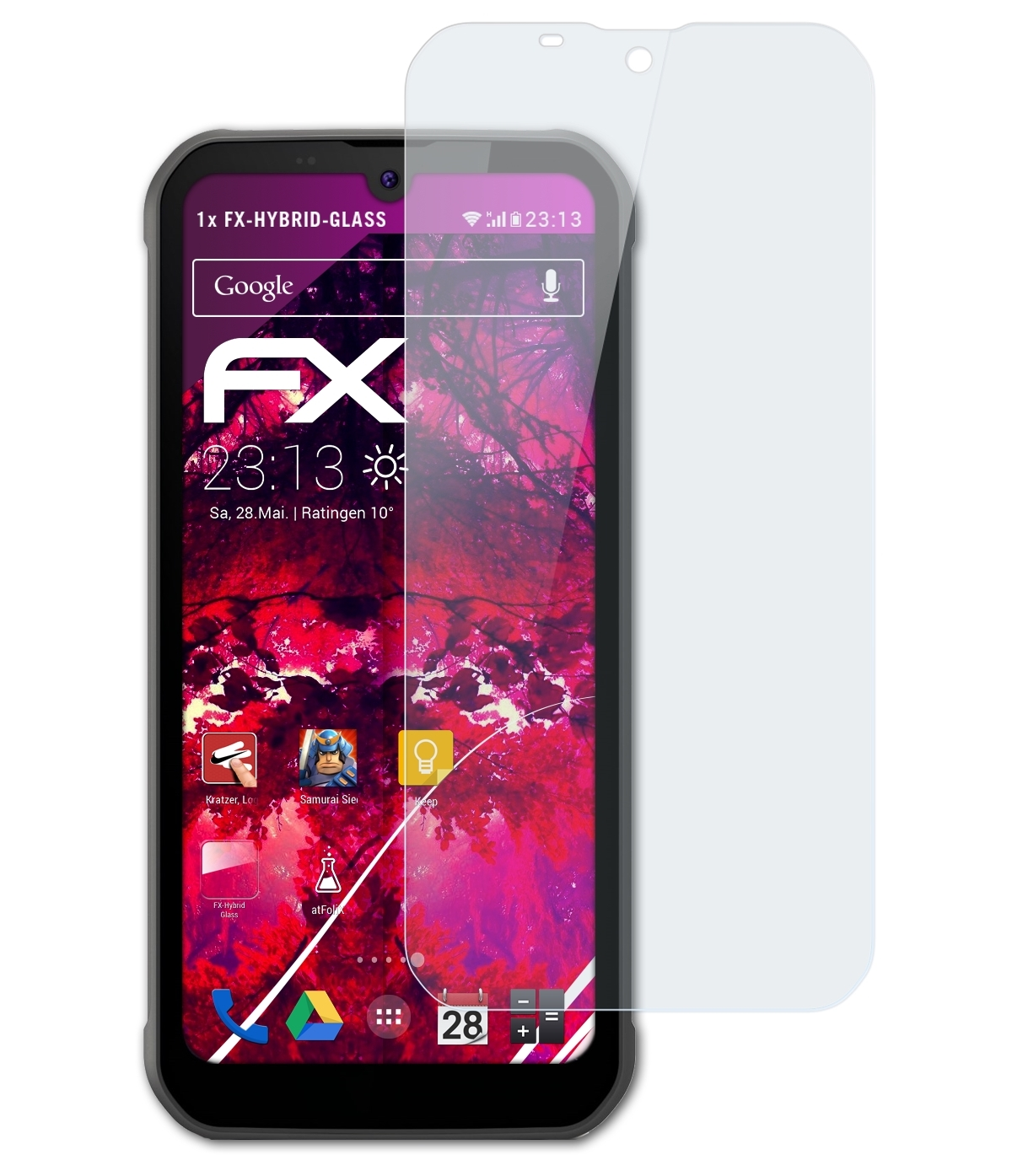 ATFOLIX FX-Hybrid-Glass Schutzglas(für Gigaset GX290 Pro)