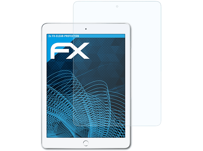 ATFOLIX 2x FX-Clear Displayschutz(für Apple iPad (2017))