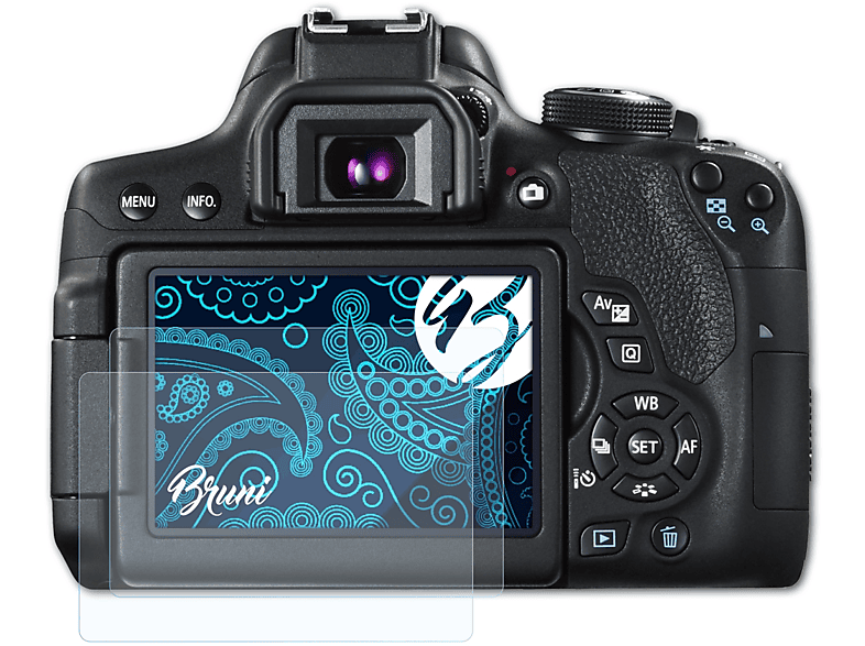 BRUNI 2x Basics-Clear Schutzfolie(für EOS 750D) Canon