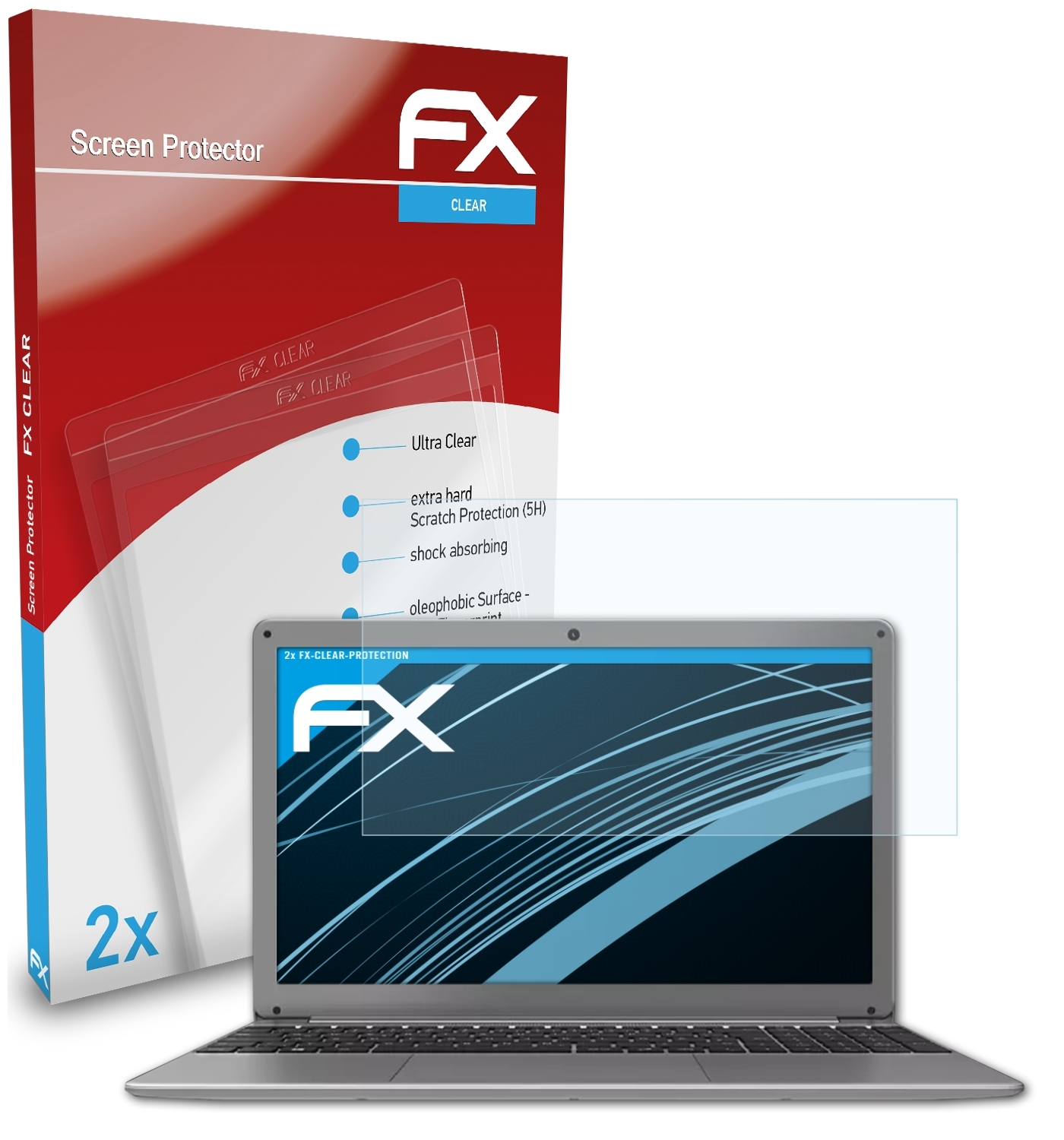 ATFOLIX 2x FX-Clear 7S8512DV)) Displayschutz(für / Peaq Classic C150 (7K8512DV
