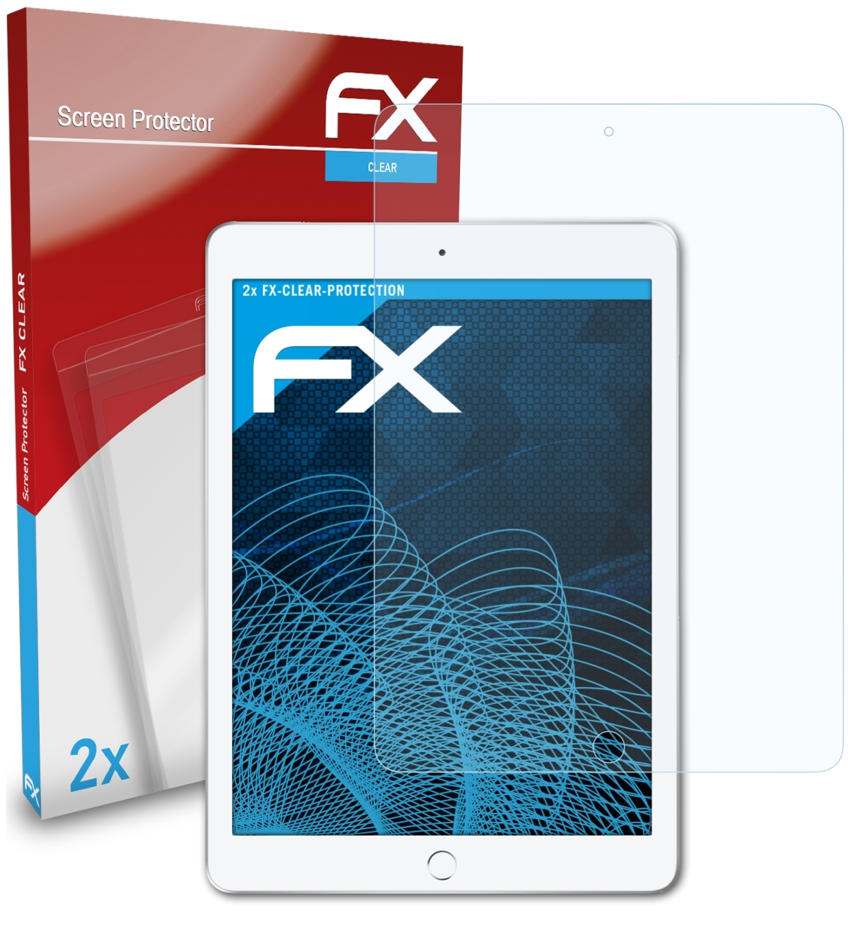 ATFOLIX 2x (2017)) Apple iPad FX-Clear Displayschutz(für