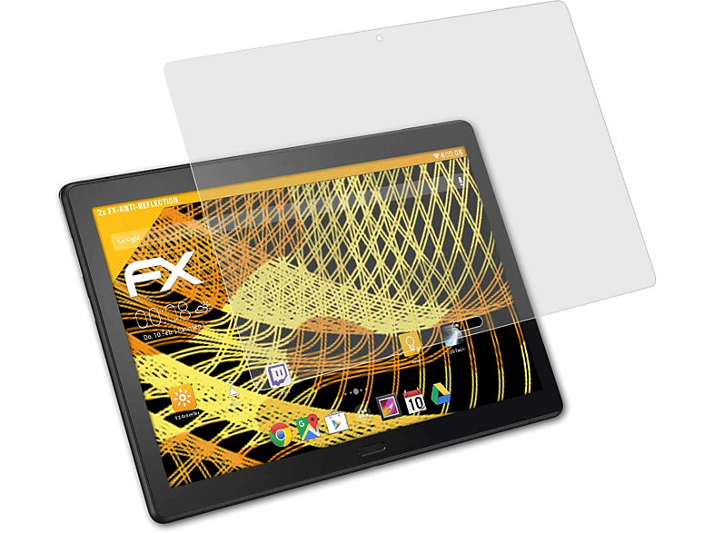 ATFOLIX 2x FX-Antireflex Displayschutz(für Lenovo Tab P10)