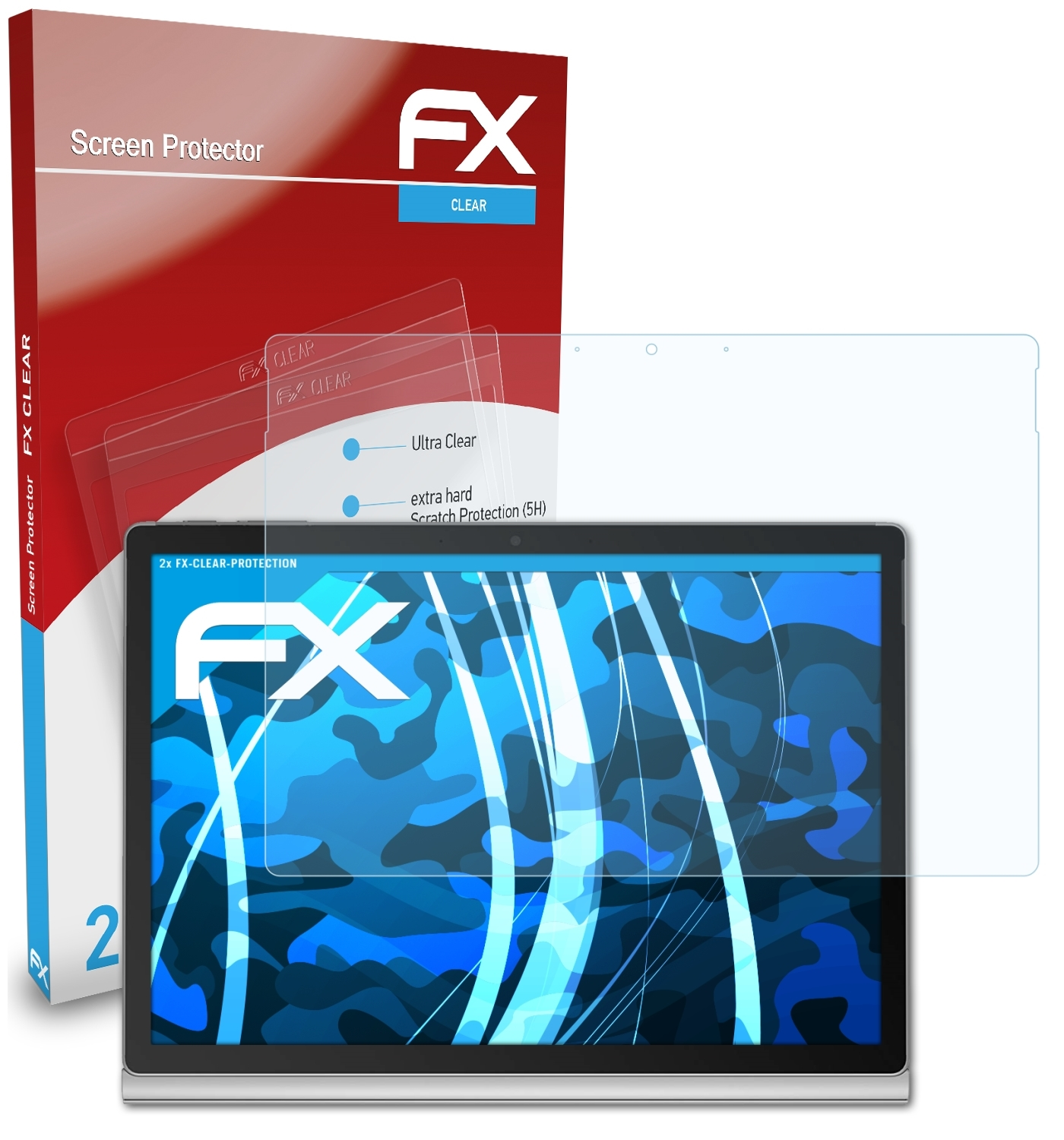 FX-Clear Microsoft ATFOLIX 2x Book Surface inch)) 3 Displayschutz(für (13,5