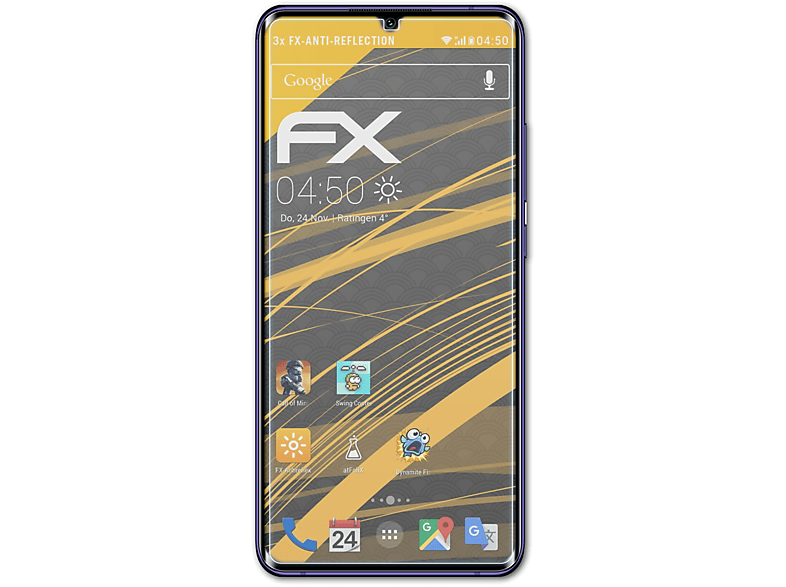 ATFOLIX 3x FX-Antireflex Displayschutz(für Xiaomi Mi Note 10 Lite)