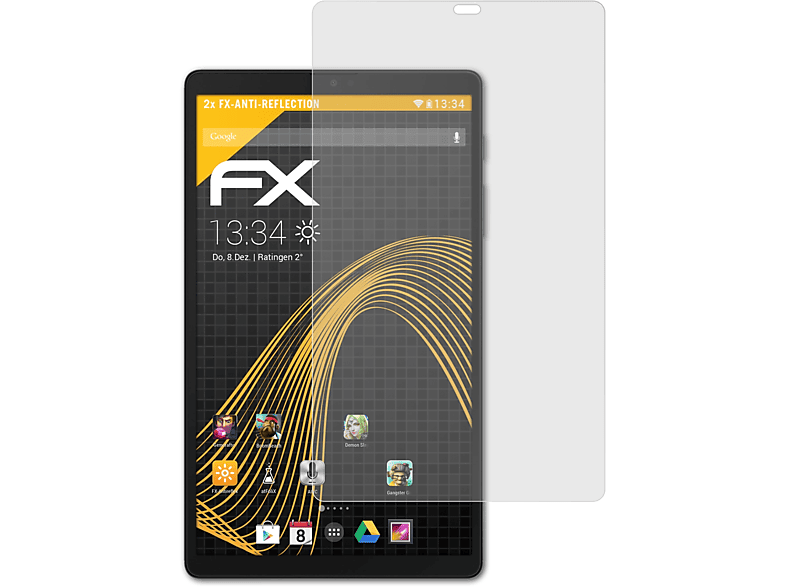 Displayschutz(für ATFOLIX Galaxy 2x Lite) FX-Antireflex A7 Samsung Tab