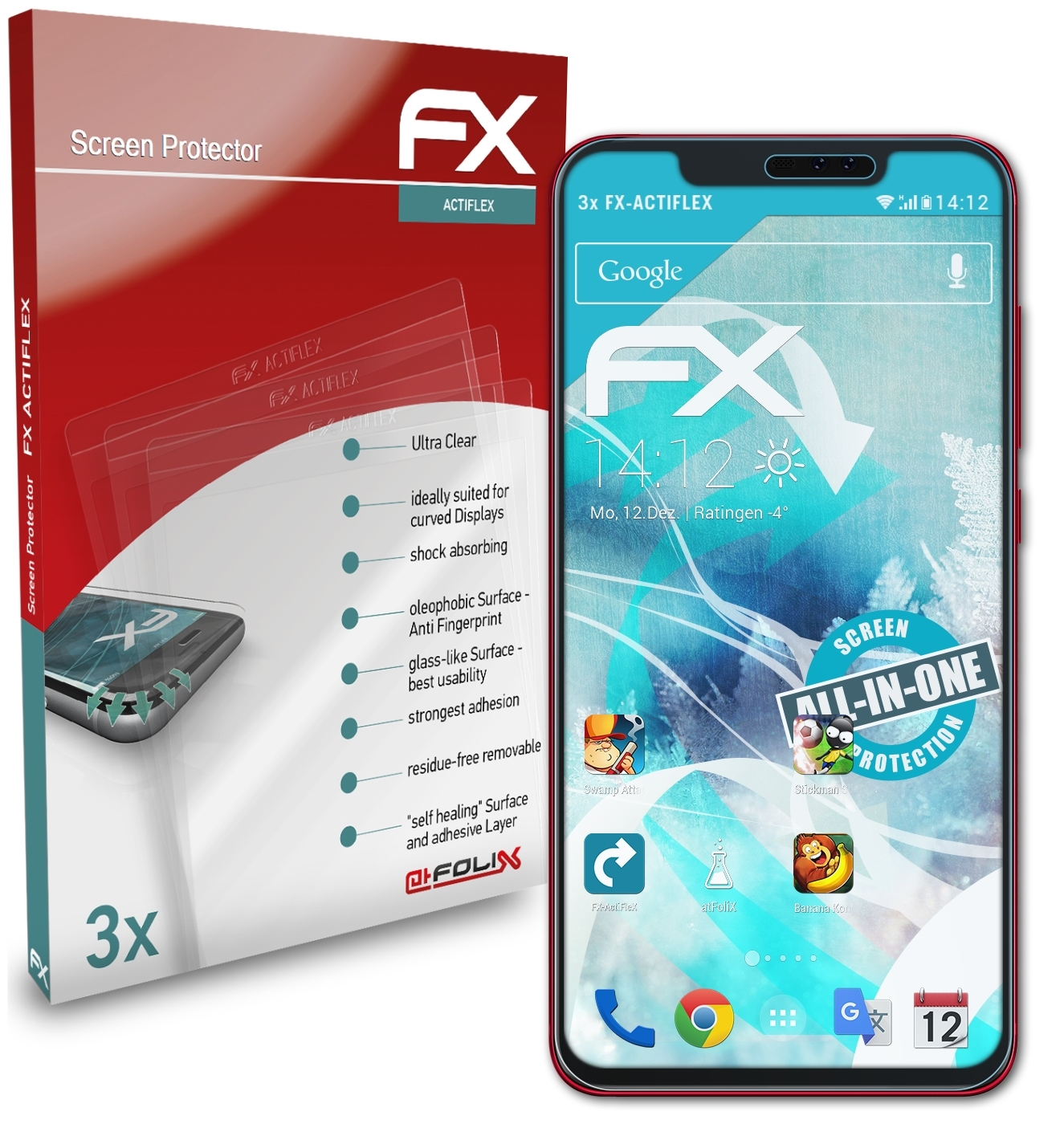ATFOLIX 3x FX-ActiFleX UMiDigi Displayschutz(für Z2)