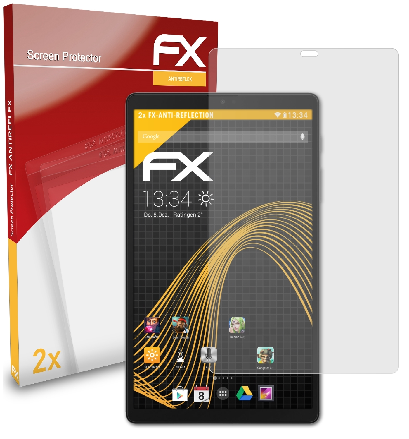 ATFOLIX 2x FX-Antireflex Displayschutz(für Galaxy A7 Tab Lite) Samsung