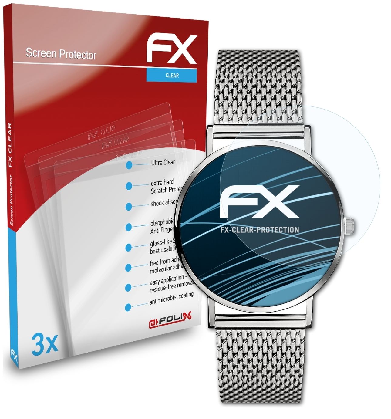 3x Metal ATFOLIX Medium Liebeskind Displayschutz(für FX-Clear mm)) (34