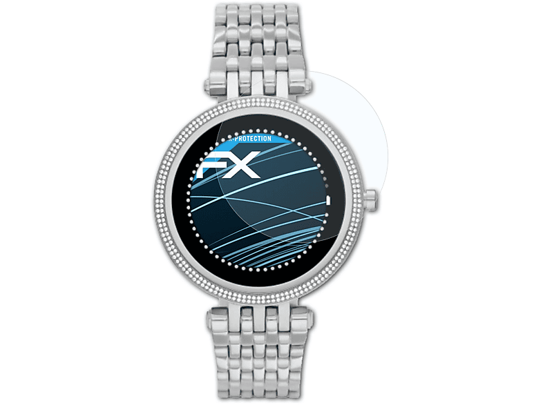 ATFOLIX 3x FX-Clear Displayschutz(für Michael Kors Darci Gen 5E) | Smartwatch Schutzfolien & Gläser