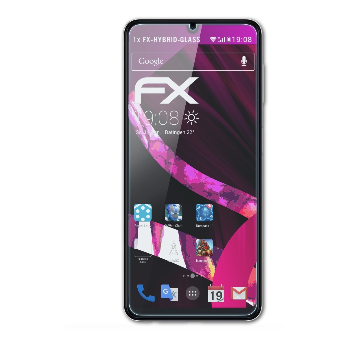 4G) A22 ATFOLIX Schutzglas(für Samsung Galaxy FX-Hybrid-Glass