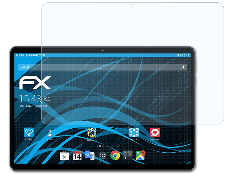 ATFOLIX 2x FX-Clear Displayschutz(für Teclast P25)