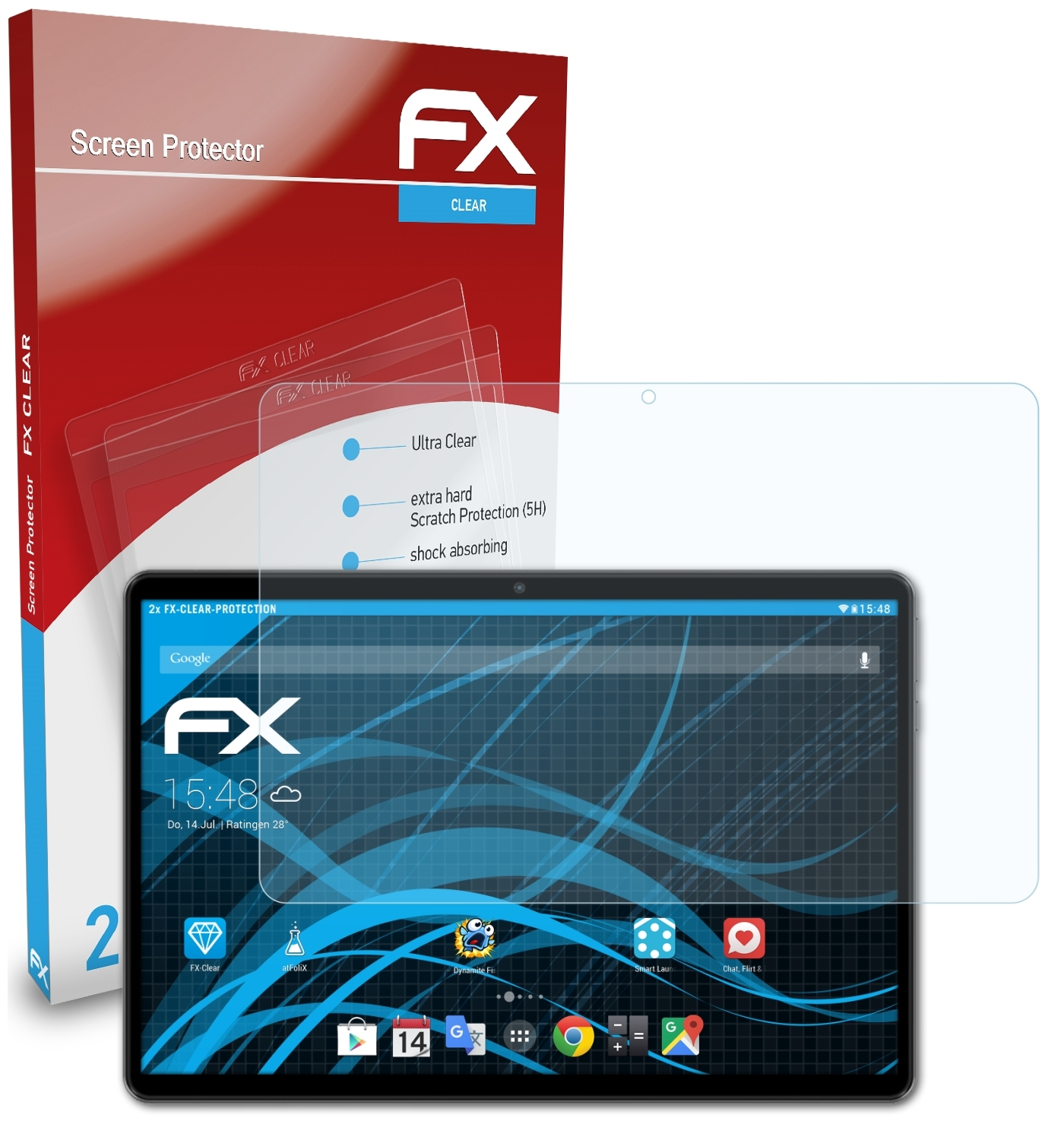 Teclast 2x ATFOLIX P25) Displayschutz(für FX-Clear