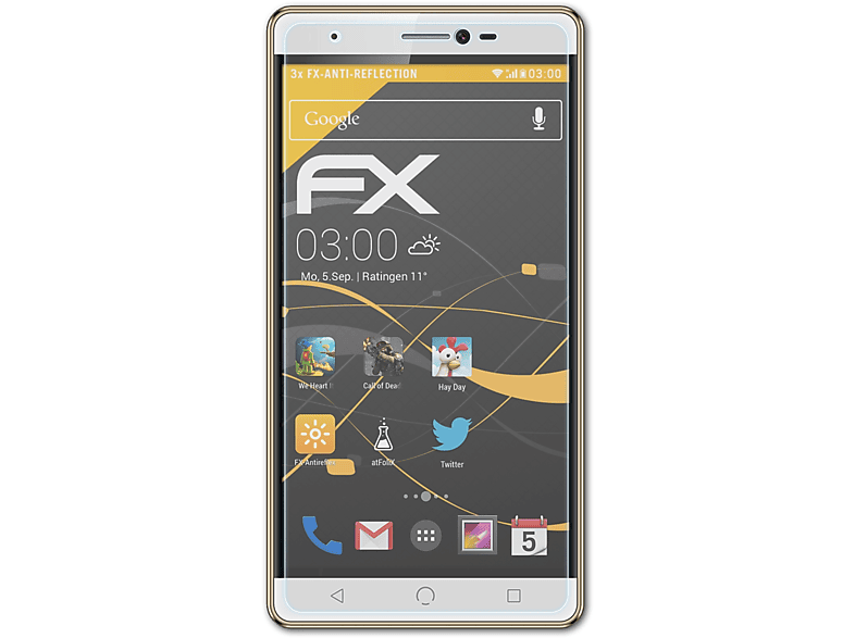 ATFOLIX 3x FX-Antireflex Nuu M3) Displayschutz(für Mobile