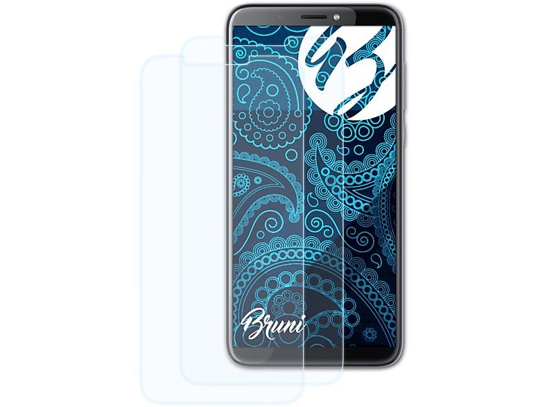 BRUNI 2x Basics-Clear Schutzfolie(für Desire HTC 12+)