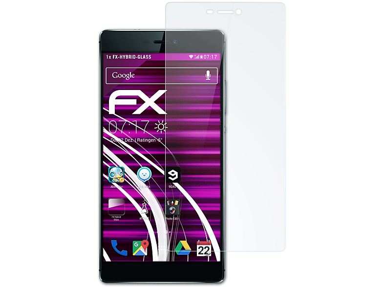 ATFOLIX FX-Hybrid-Glass Schutzglas(für Huawei P8)