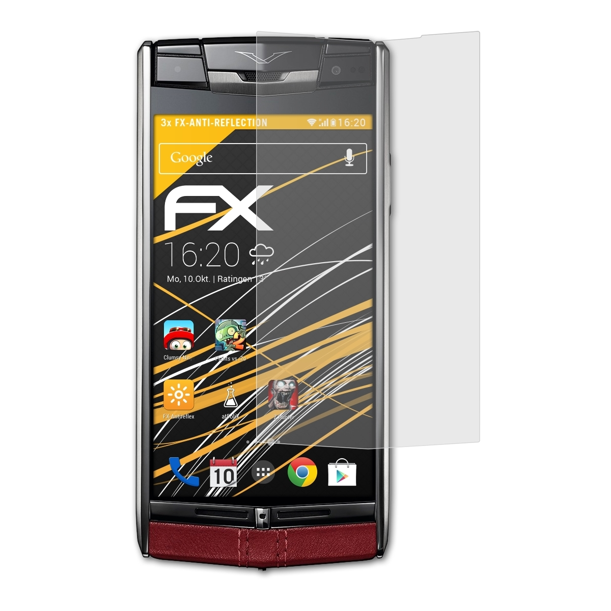 Vertu Touch) FX-Antireflex 3x Displayschutz(für ATFOLIX Signature