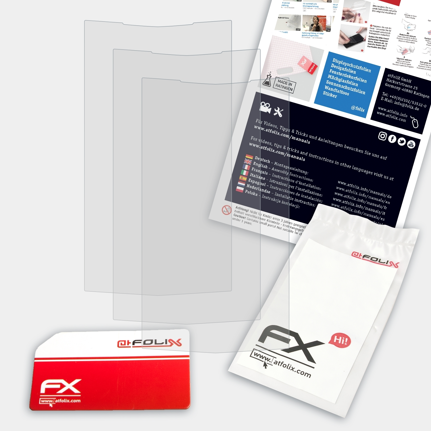 Vertu Touch) FX-Antireflex 3x Displayschutz(für ATFOLIX Signature