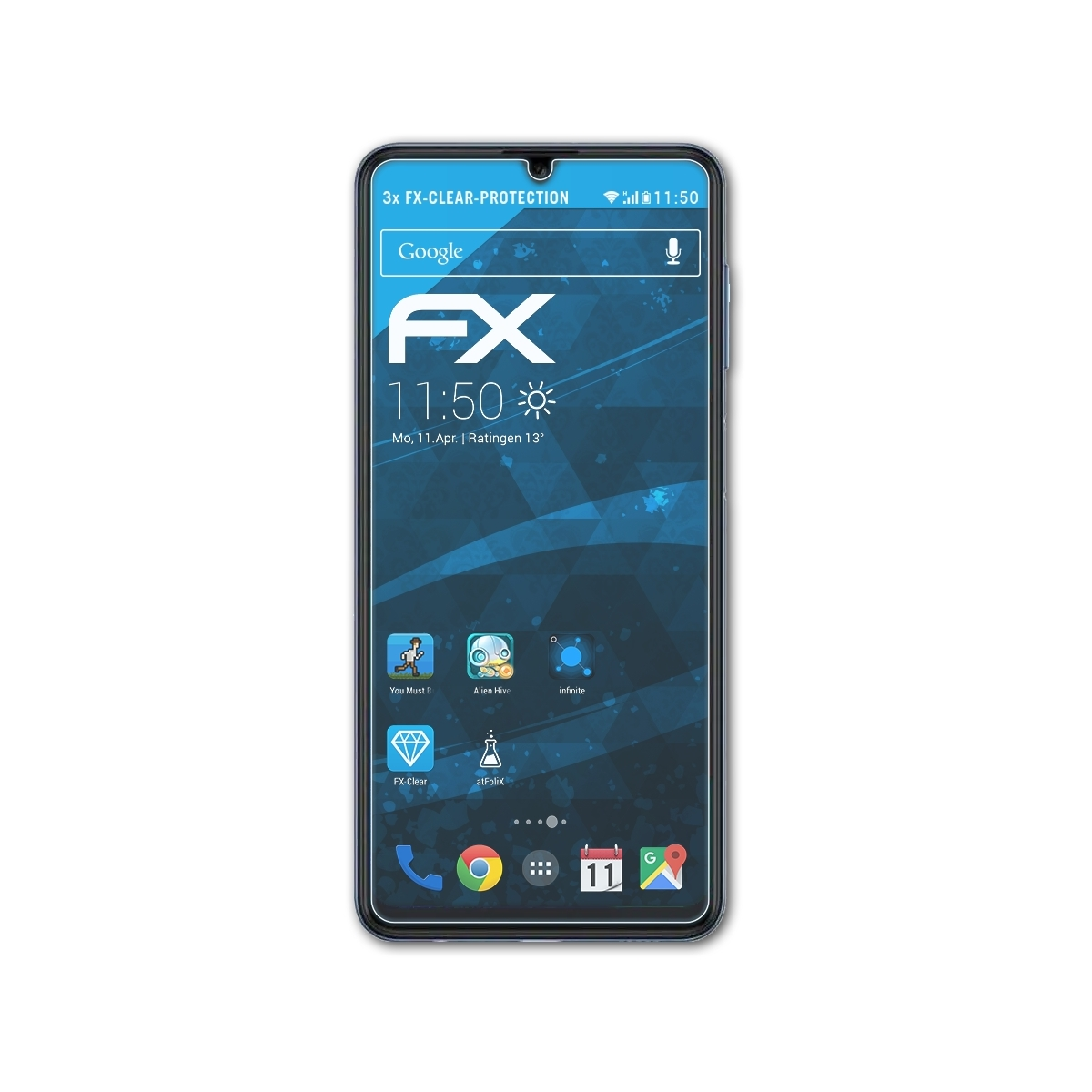 3x Displayschutz(für Galaxy ATFOLIX FX-Clear Samsung M32)