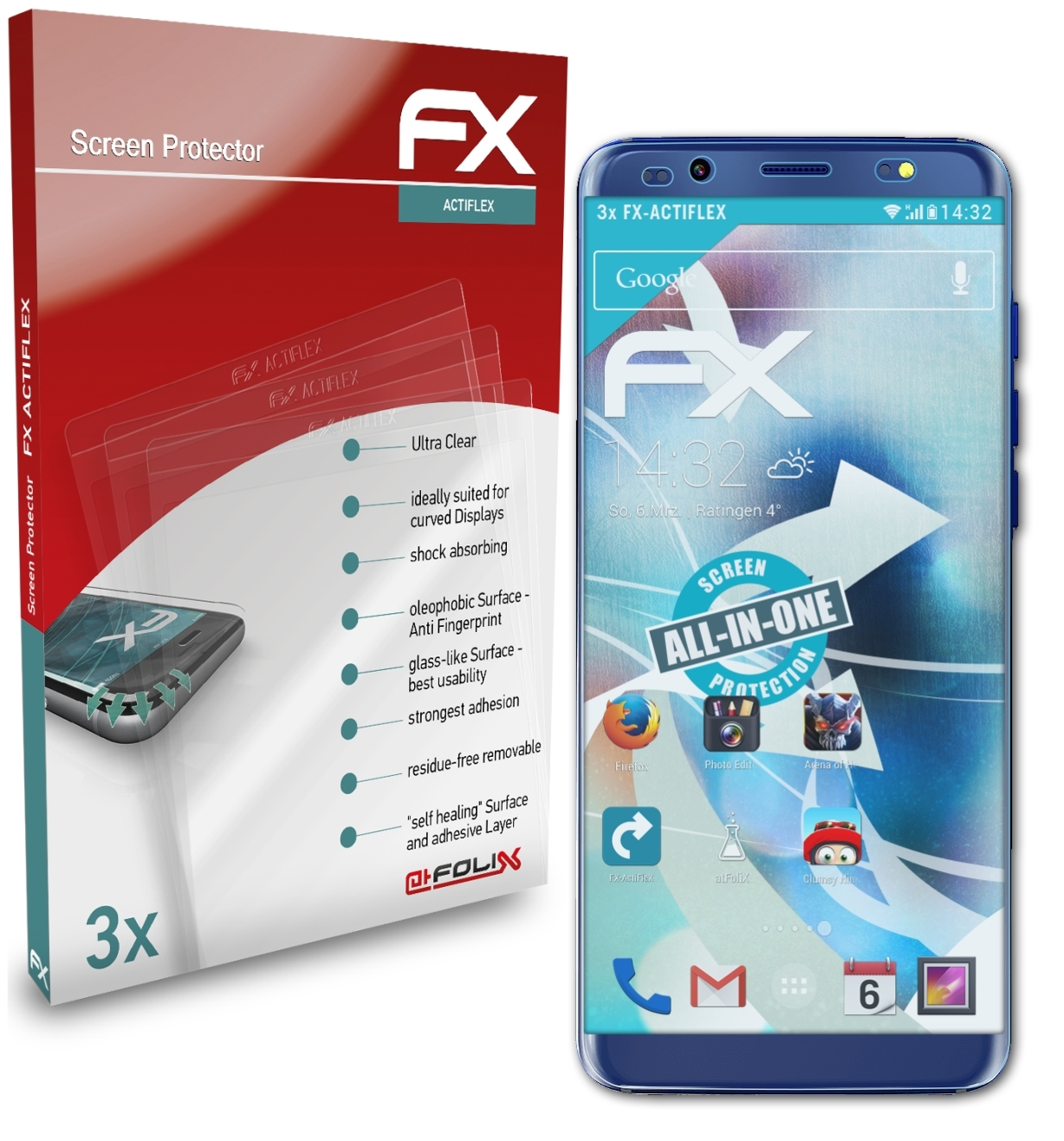 ATFOLIX 3x FX-ActiFleX Nuu Mobile G3) Displayschutz(für