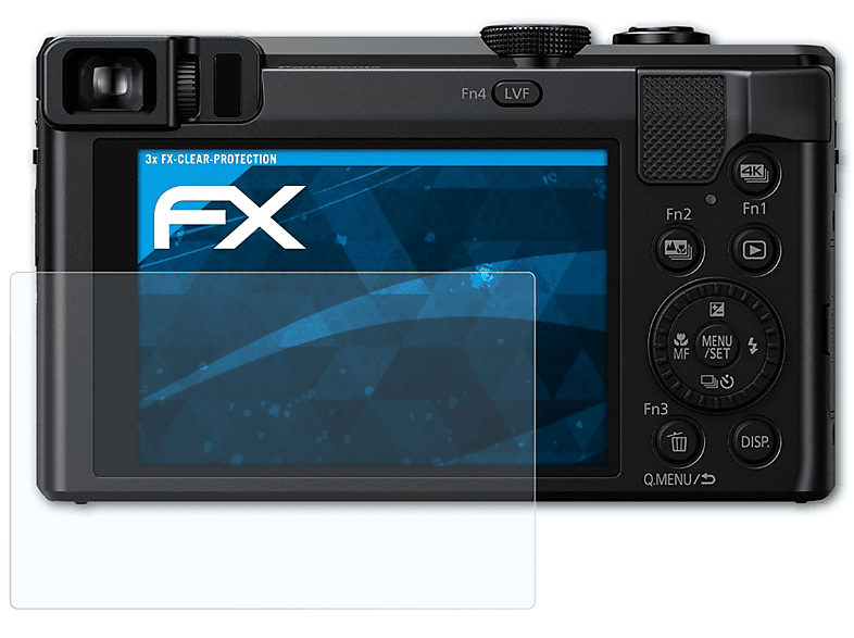 ATFOLIX 3x FX-Clear Lumix Panasonic DMC-TZ81) Displayschutz(für