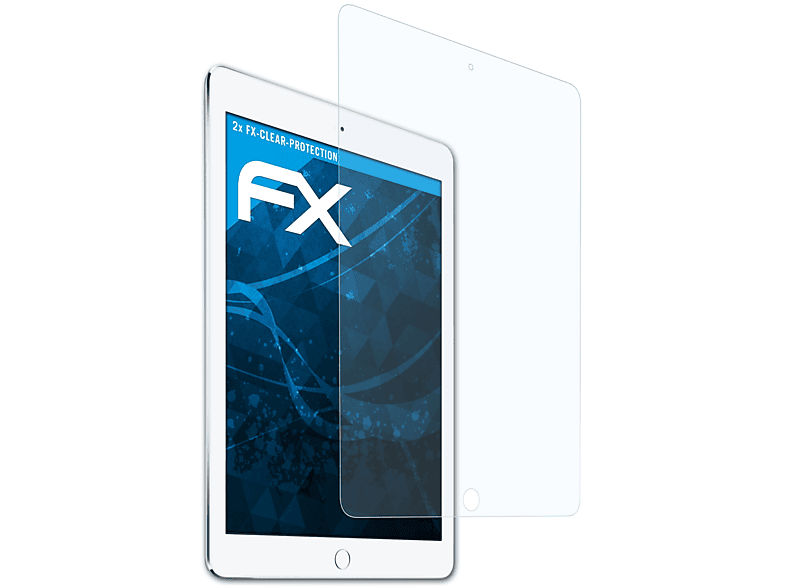 ATFOLIX 2x FX-Clear Displayschutz(für Apple 2) Air iPad